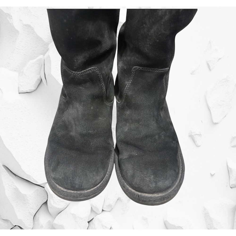 UGG Australia Roseberry Black Suede Lace Up Tall‎ Winter Boots Women's Size 9 - Picture 4 of 8